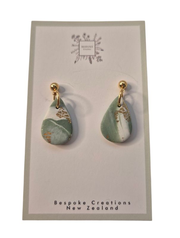 Marble Teardrop- Sage