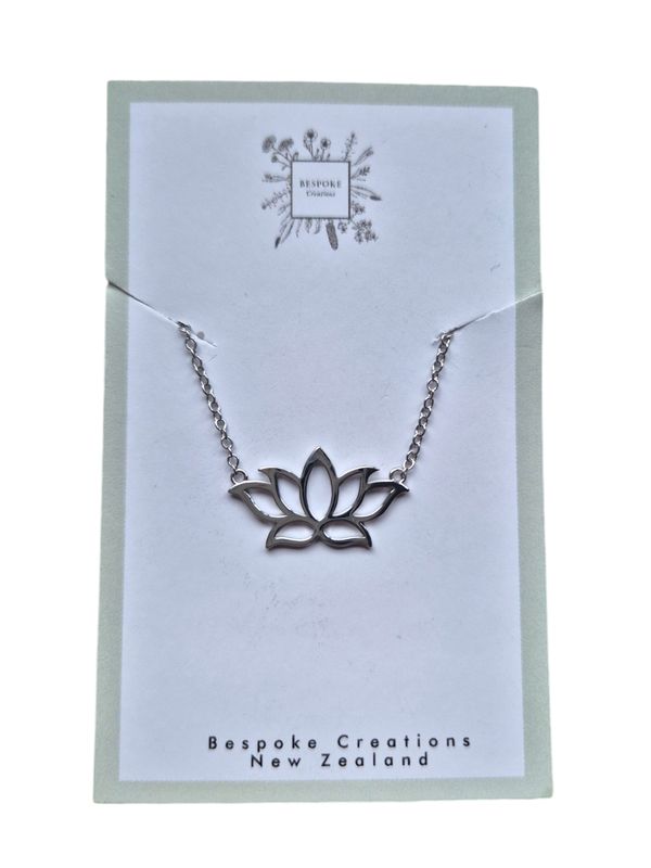 Sterling silver Lotus necklace