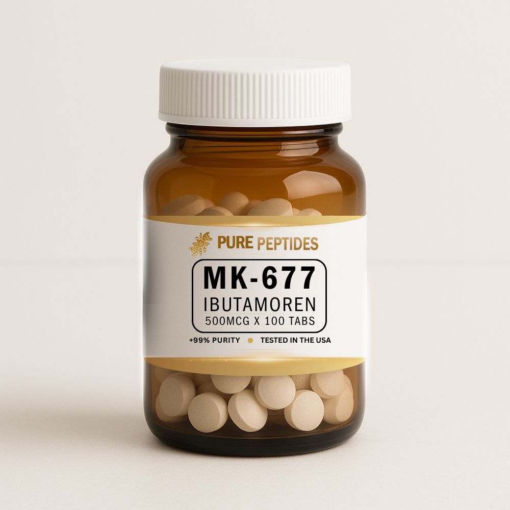 Ibutamoren MK-677 capsules 25mg bottle, 100-count MK 677 pills for research use