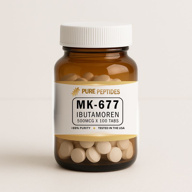 Ibutamoren MK-677 capsules 25mg bottle, 100-count MK 677 pills for research use