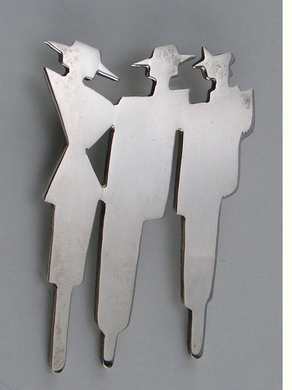 Sterling Three 40s  Ladies brooch