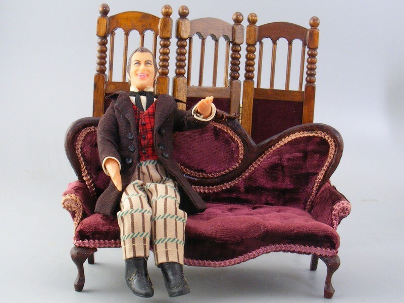 Miniature Sofa Couch Dollhouse 1:12 Artist Mell Prescott