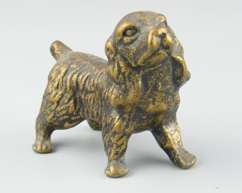 Solid Brass Cocker Spaniel Figure