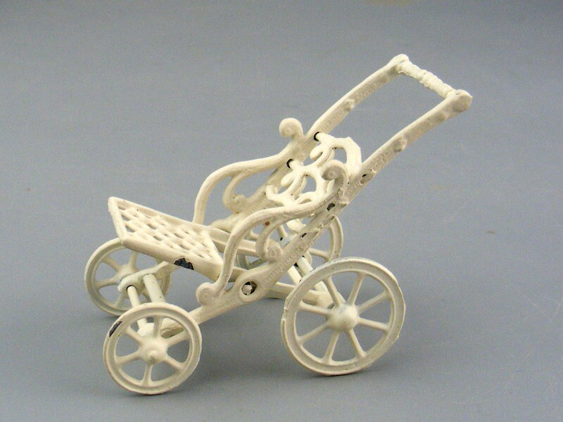 Antique Folding Metal Stroller