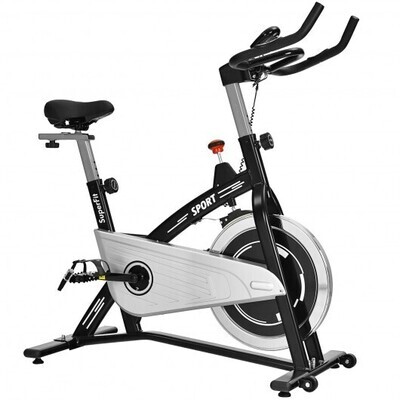 Indoor Exercise Cycling Bike with Heart Rate and Monitor - Color: Black