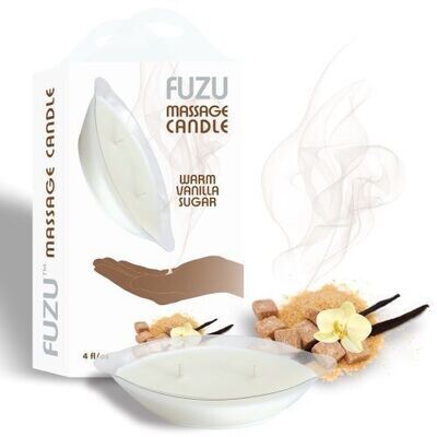 Fuzu massage candle warm vanilla sugar 4 oz