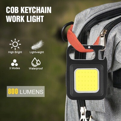 Mini LED Flashlight Work Light Portable Pocket Flashlight Keychains USB Rechargeable