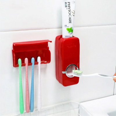 Wall Mounted Automatic Toothpaste Dispenser Dustproof Toothpaste Squeezer