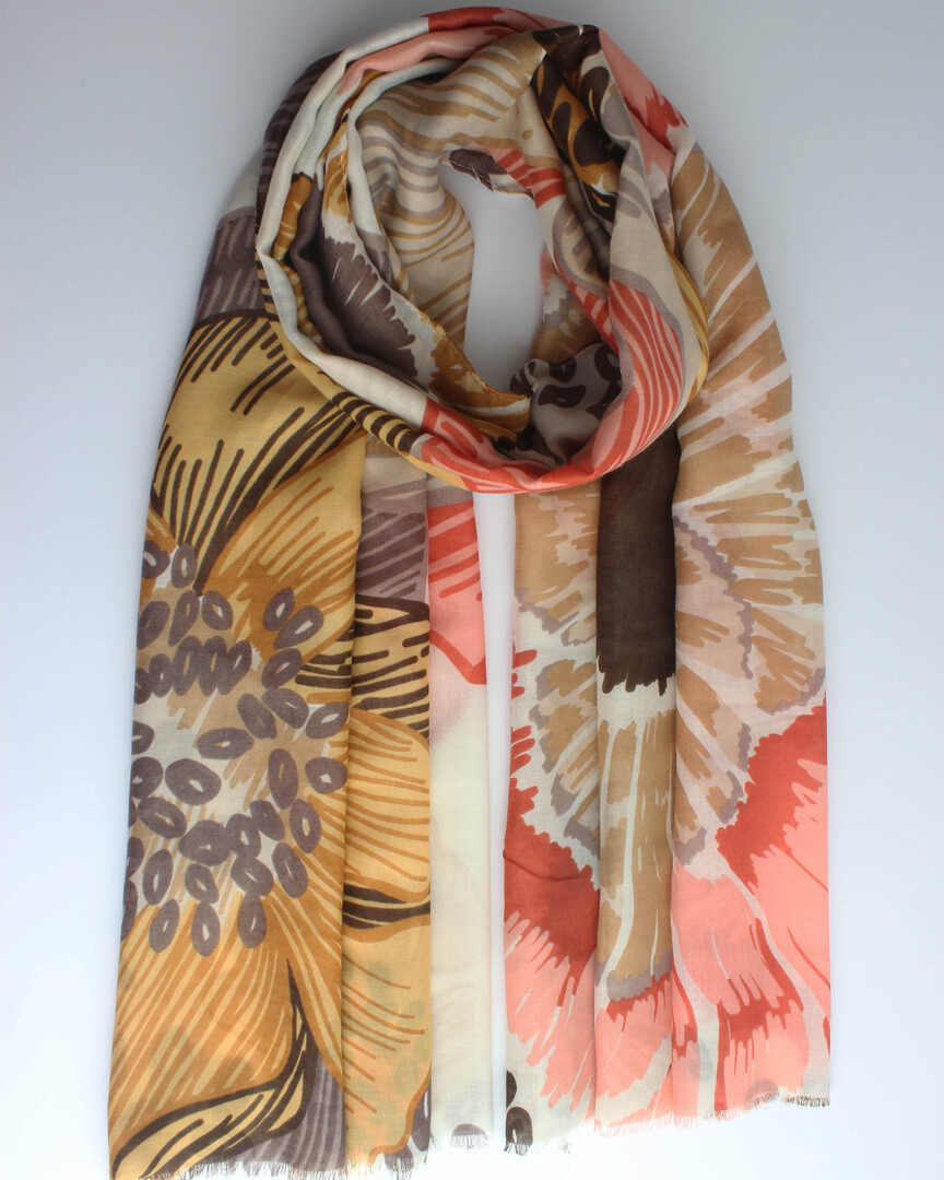Sjaal Gracieh bloem&quot;, Kleur: Taupe