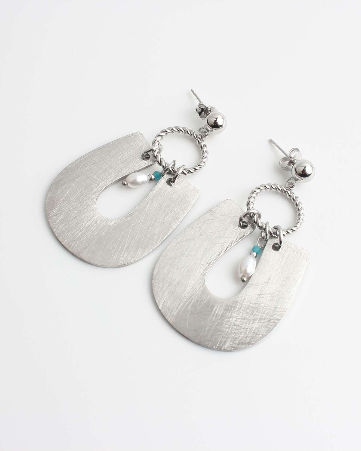 Oorbel &quot;Janike&quot;, Kleur: Zilver