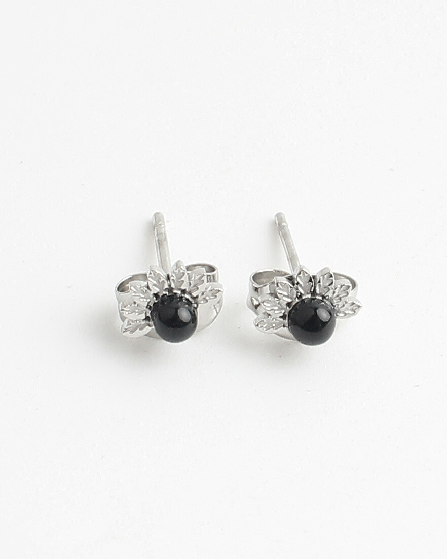 Oorbel &quot;Carina&quot;, Kleur: Zwart/Zilver