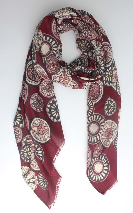 Sjaal &quot;Rae dots&quot;, Kleur: Rood