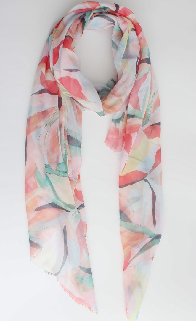Sjaal &quot;Cindy blaadjes&quot;, Kleur: Multi kleur