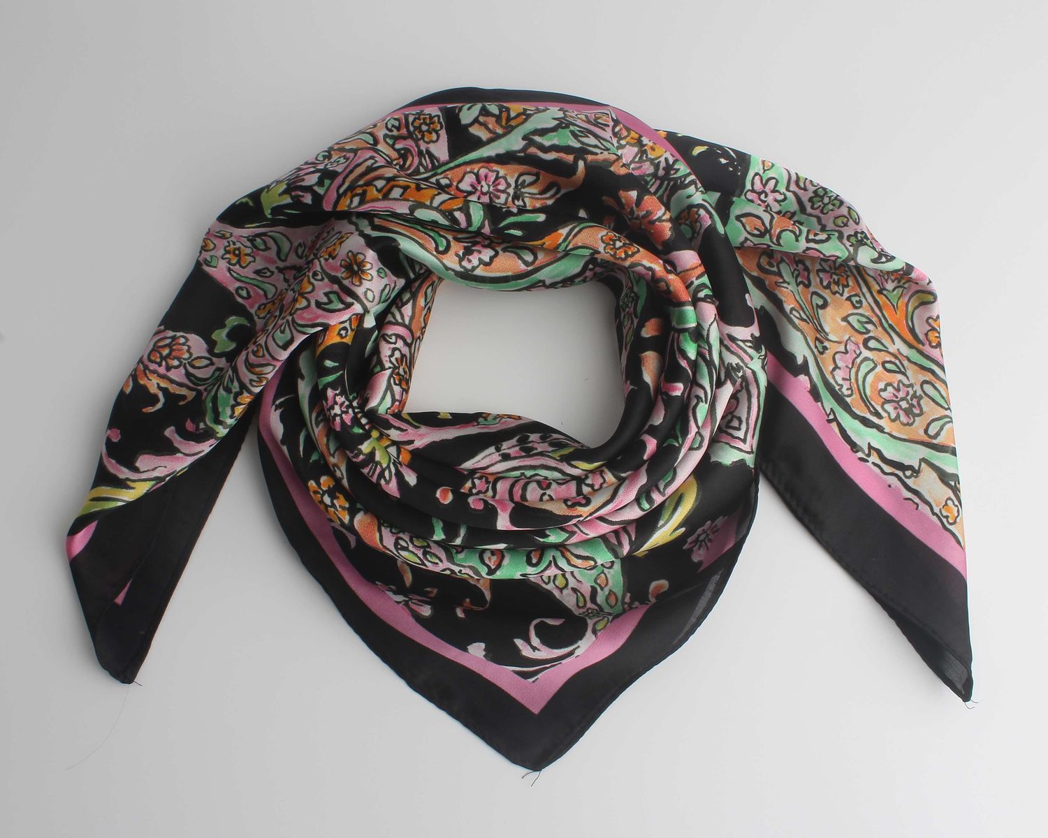 Bandana &quot;Moira paisley&quot;, Kleur: Zwart