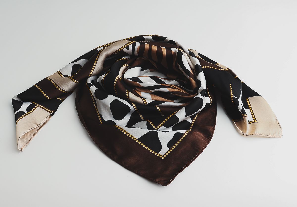 Bandana &quot;Maya dierenprint&quot; bruin