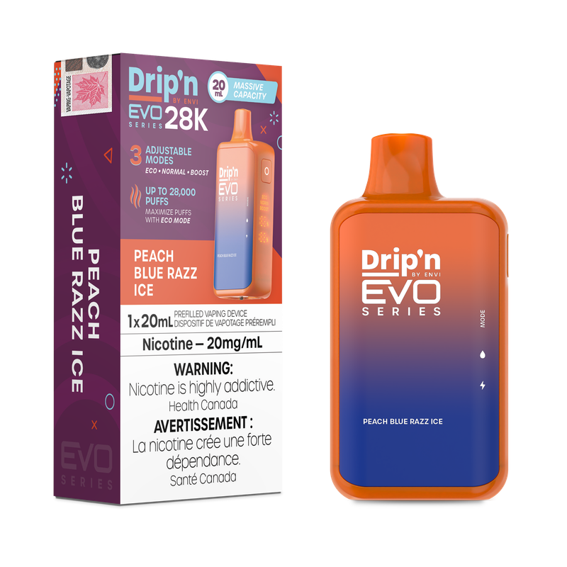 Drip&#39;n EVO 28K  - Peach Blue Razz Ice