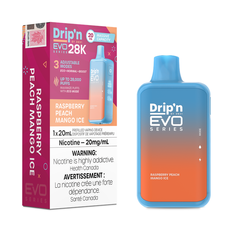 Drip&#39;n EVO 28K  - Raspberry Peach Mango Ice