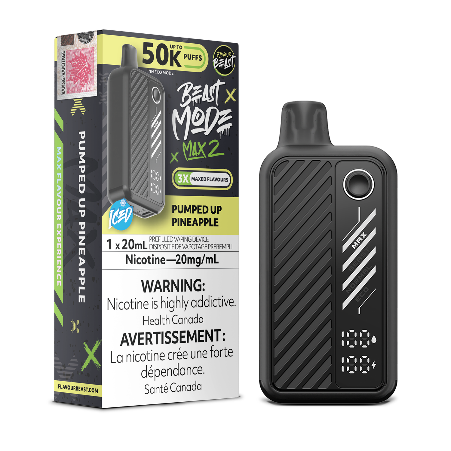 Flavour Beast Beast Mode Max 2 50K - Pumped Up Pineapple
