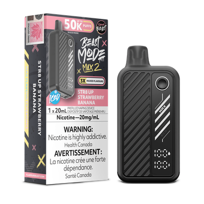 Flavour Beast Beast Mode Max 2 50K - STR8 UP Strawberry Banana
