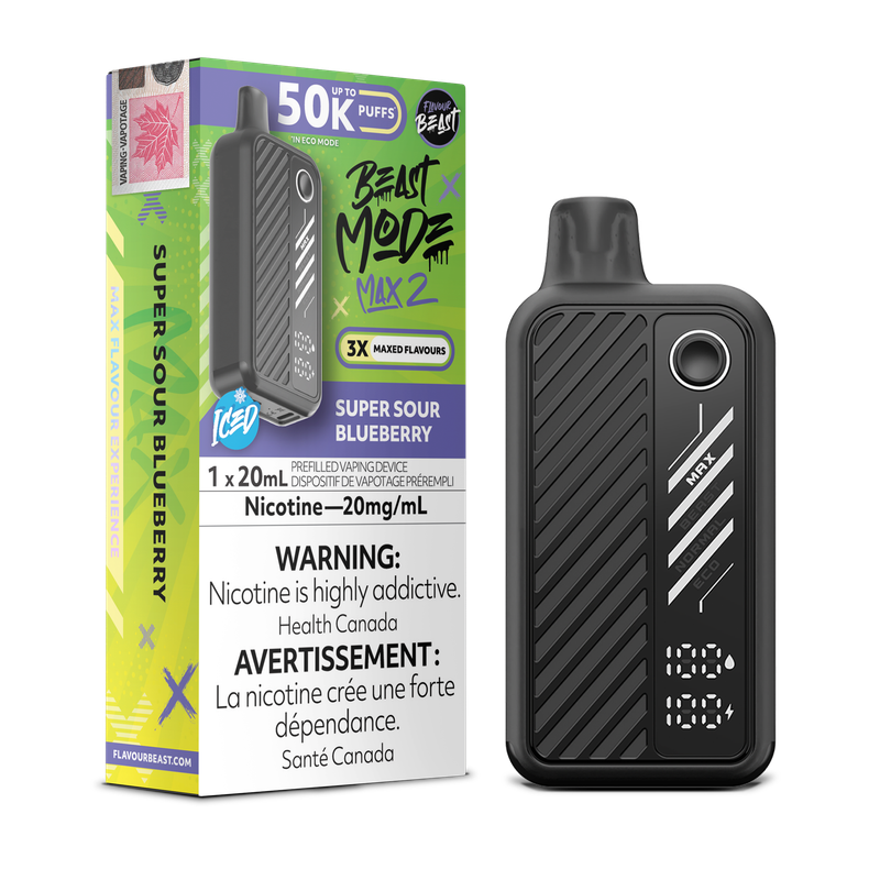 Flavour Beast Beast Mode Max 2 50K - Super Sour Blueberry
