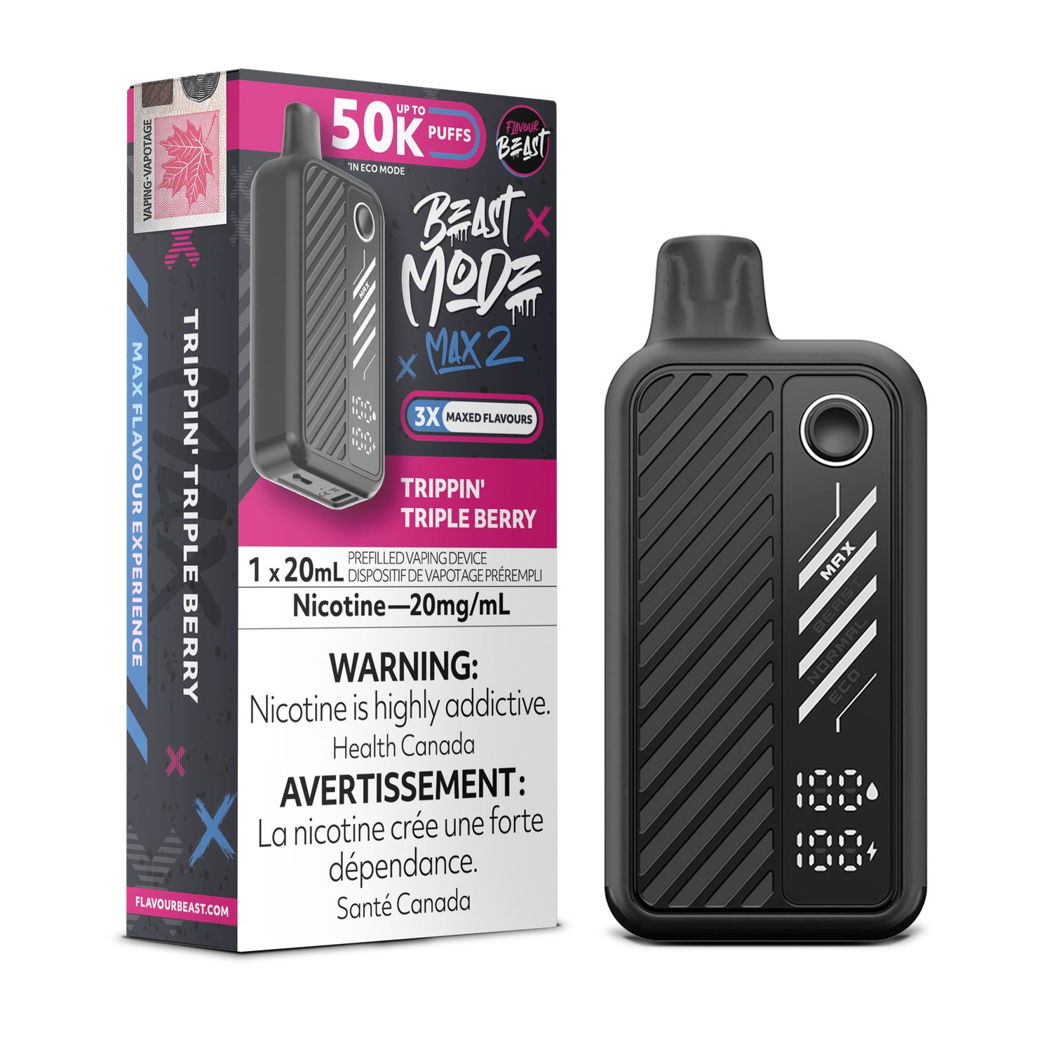 Flavour Beast Beast Mode Max 2 50K - Trippin&#39; Triple Berry
