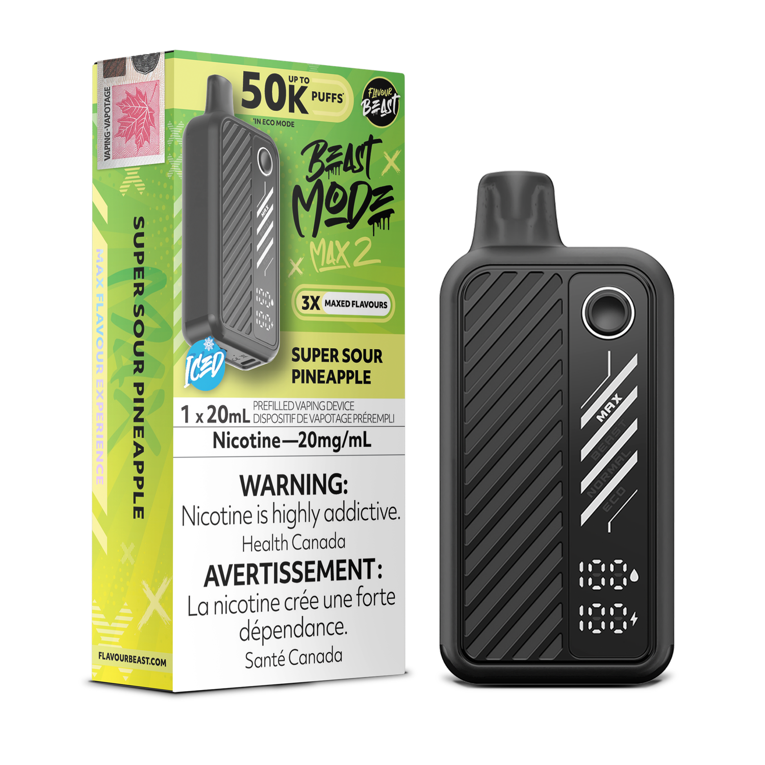 Flavour Beast Beast Mode Max 2 50K - Super Sour Pineapple