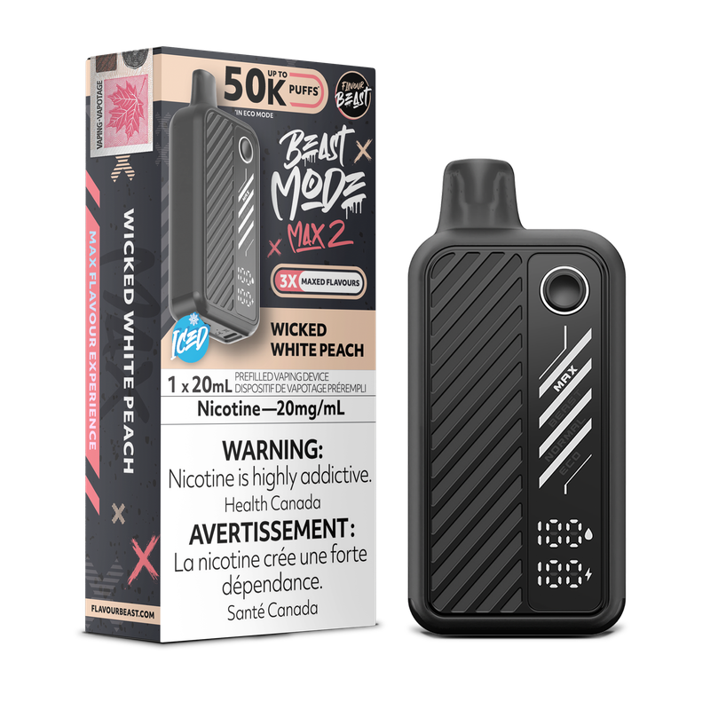 Flavour Beast Beast Mode Max 2 50K - Wicked White Peach