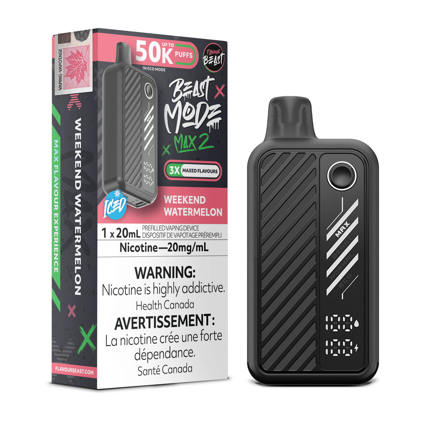 Flavour Beast Beast Mode Max 2 50K - Weekend Watermelon