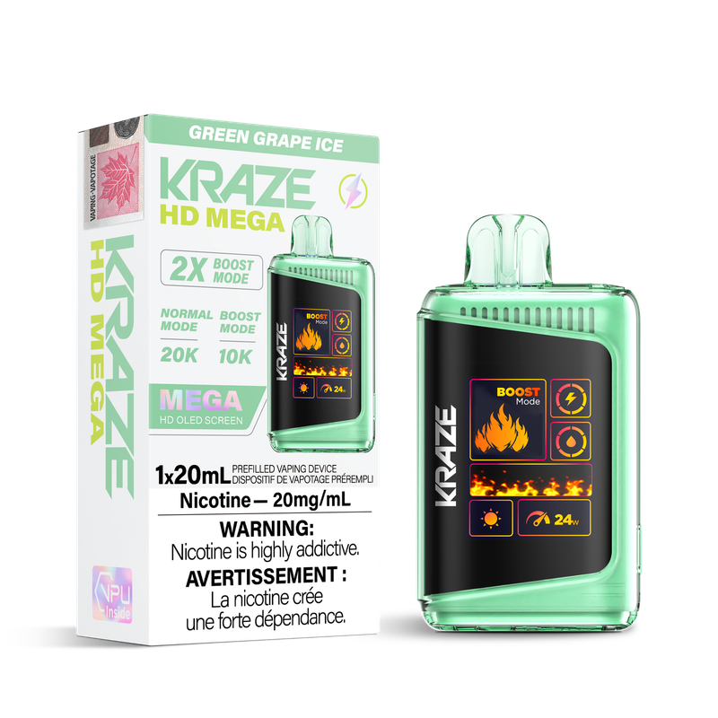 Kraze HD Mega 20K - Green Grape Ice