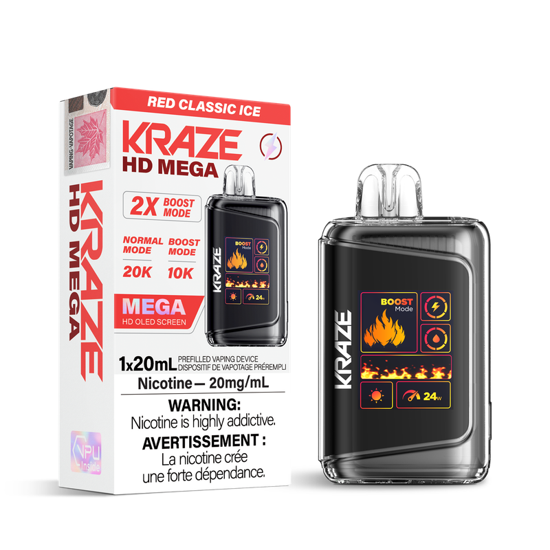 Kraze HD Mega 20K - Red Classic Ice