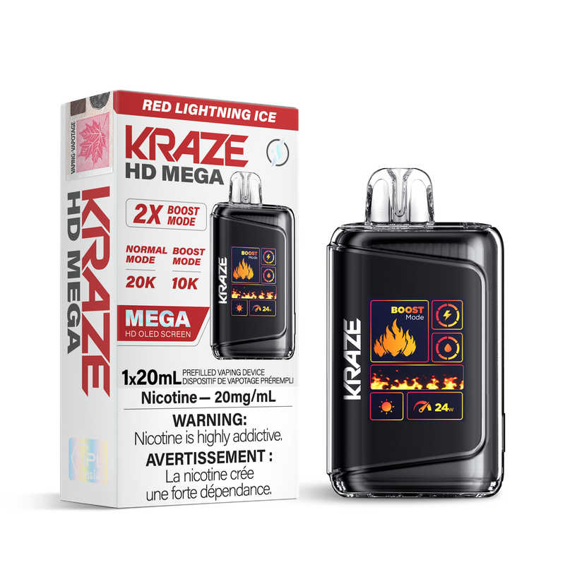 Kraze HD Mega 20K - Red Lightning Ice