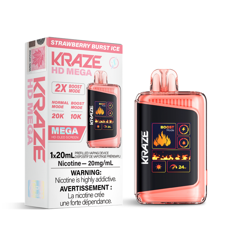Kraze HD Mega 20K - Strawberry Burst Ice