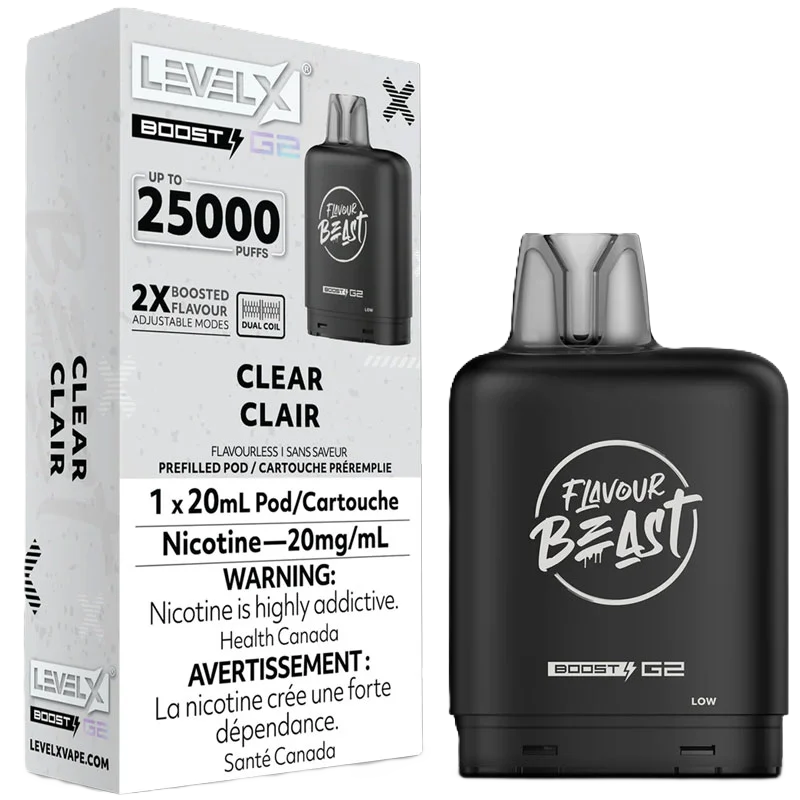 Flavour Beast Level X Boost G2 25K Pod - Clear