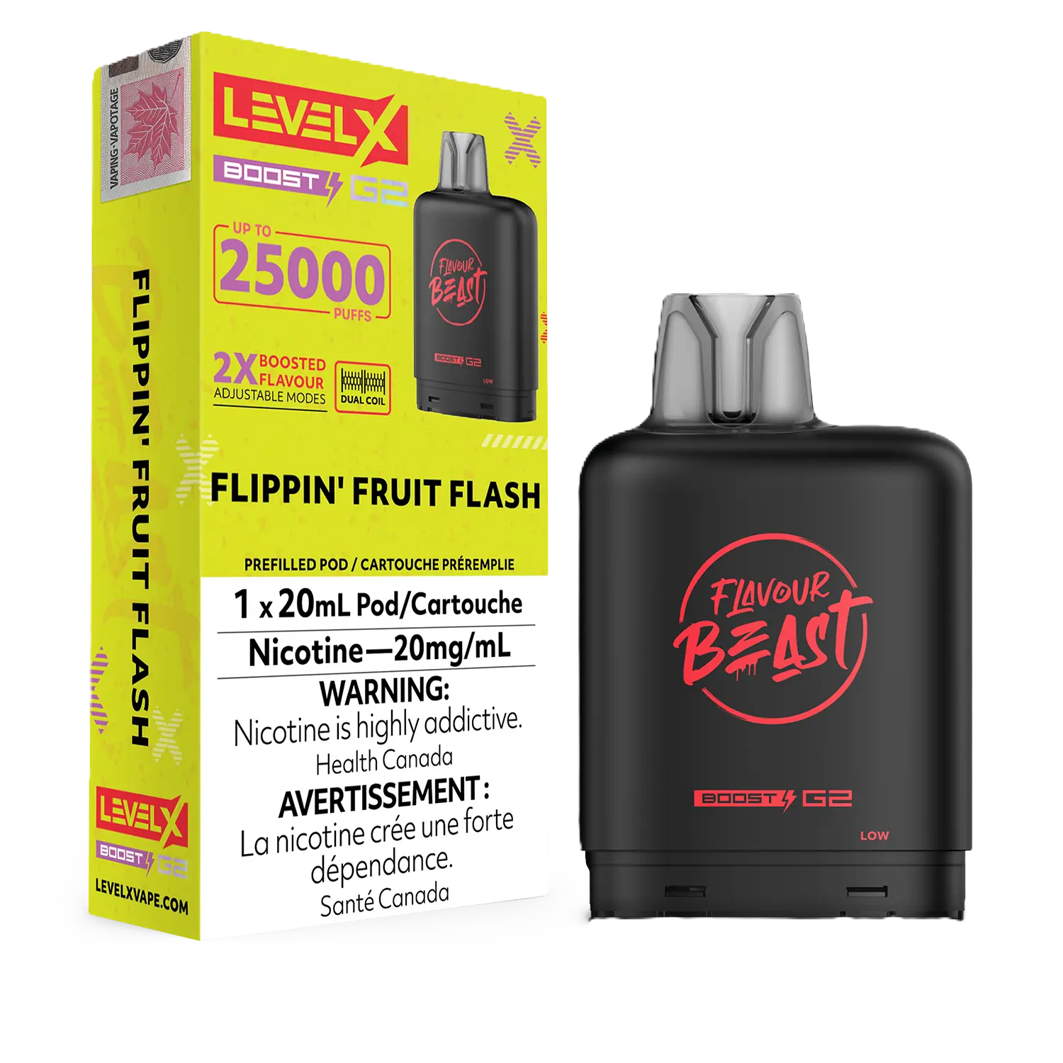 Flavour Beast Level X Boost G2 25K Pod - Flippin&#39; Fruit Flash