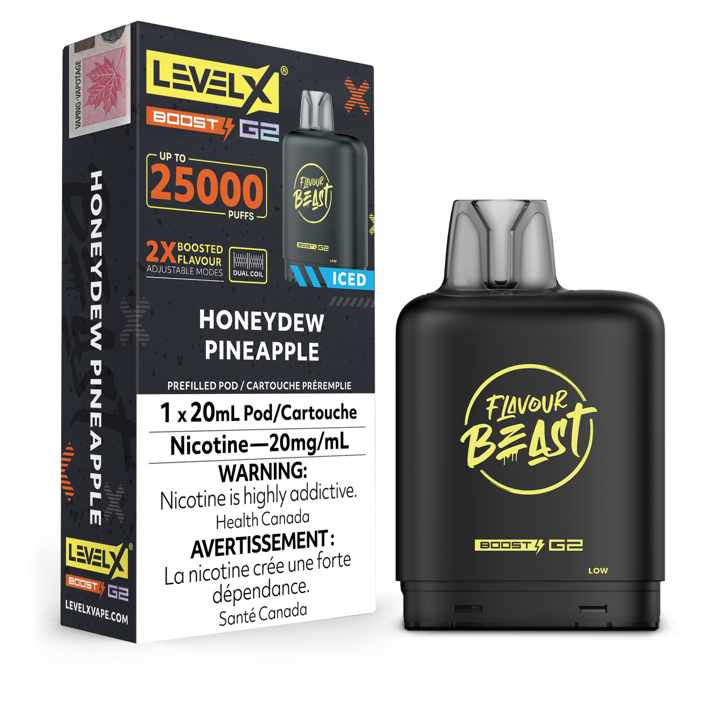 Flavour Beast Level X Boost G2 25K Pod - Honeydew Pineapple