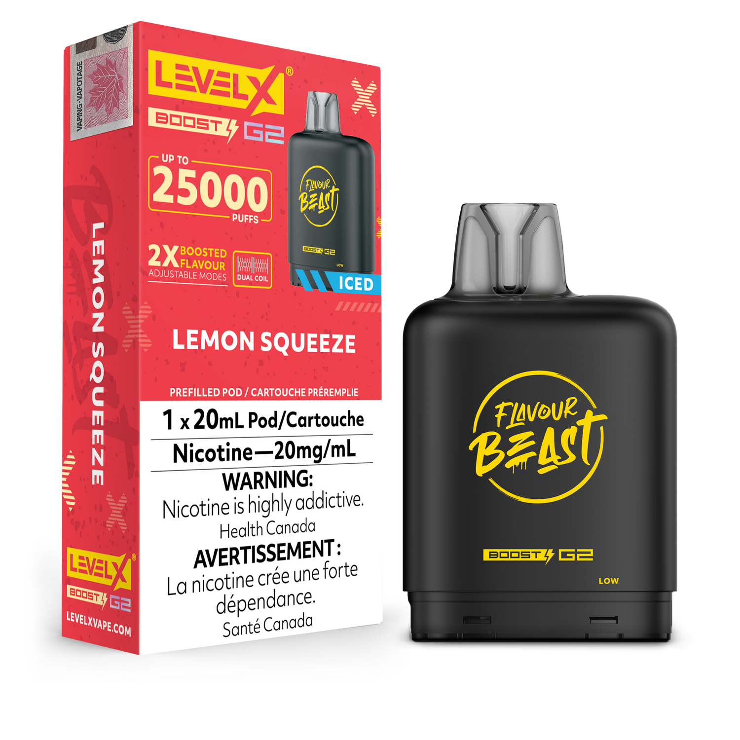 Flavour Beast Level X Boost G2 25K Pod - Lemon Squeeze
