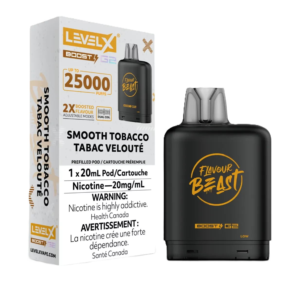 Flavour Beast Level X Boost G2 25K Pod - Smooth Tobacco