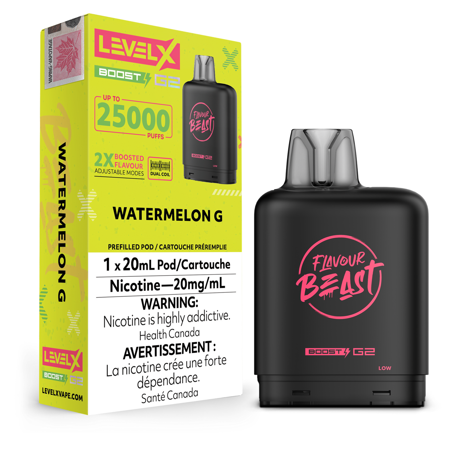 Flavour Beast Level X Boost G2 25K Pod - Watermelon G