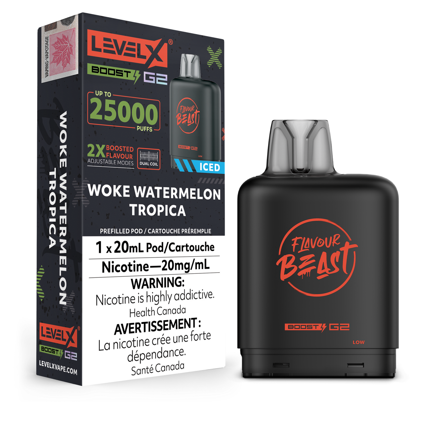 Flavour Beast Level X Boost G2 25K Pod - Woke Watermelon Tropica