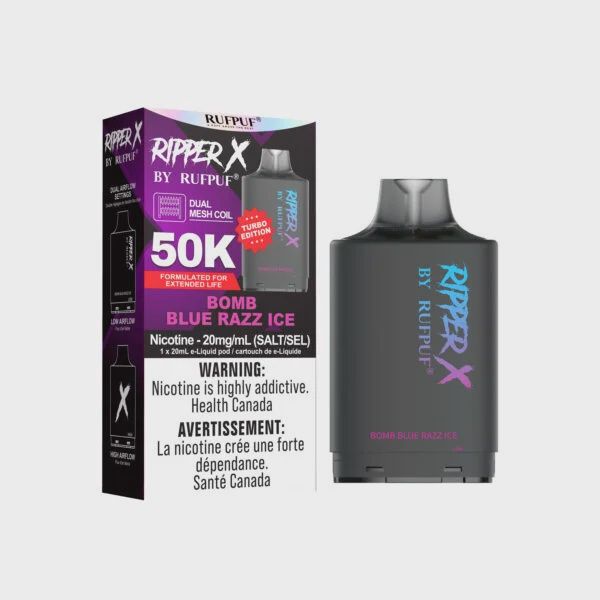 RufPuf Ripper X 50K Pod - Bomb Blue Razz