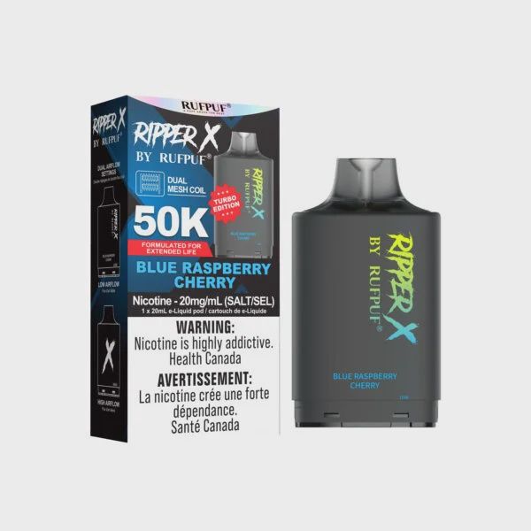 RufPuf Ripper X 50K Pod - Blue Raspberry Cherry