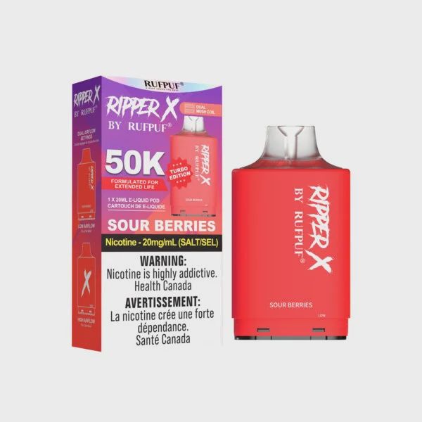 RufPuf Ripper X 50K Pod - Sour Berries