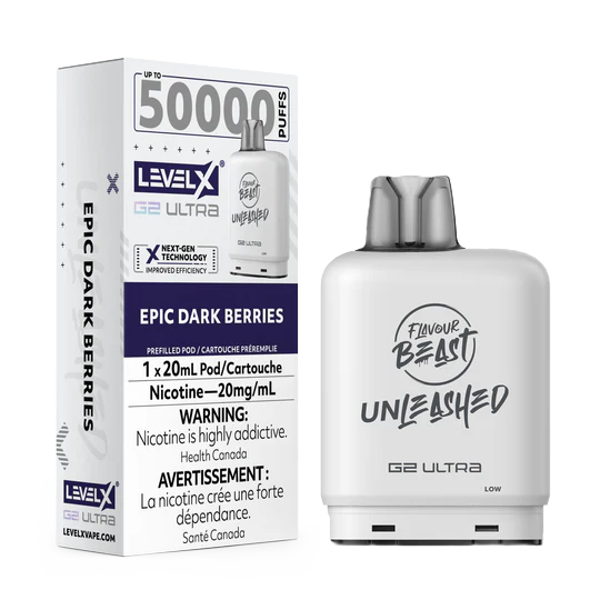 Flavour Beast Level X G2 Ultra Unleashed 50K Pod - Epic Dark Berries