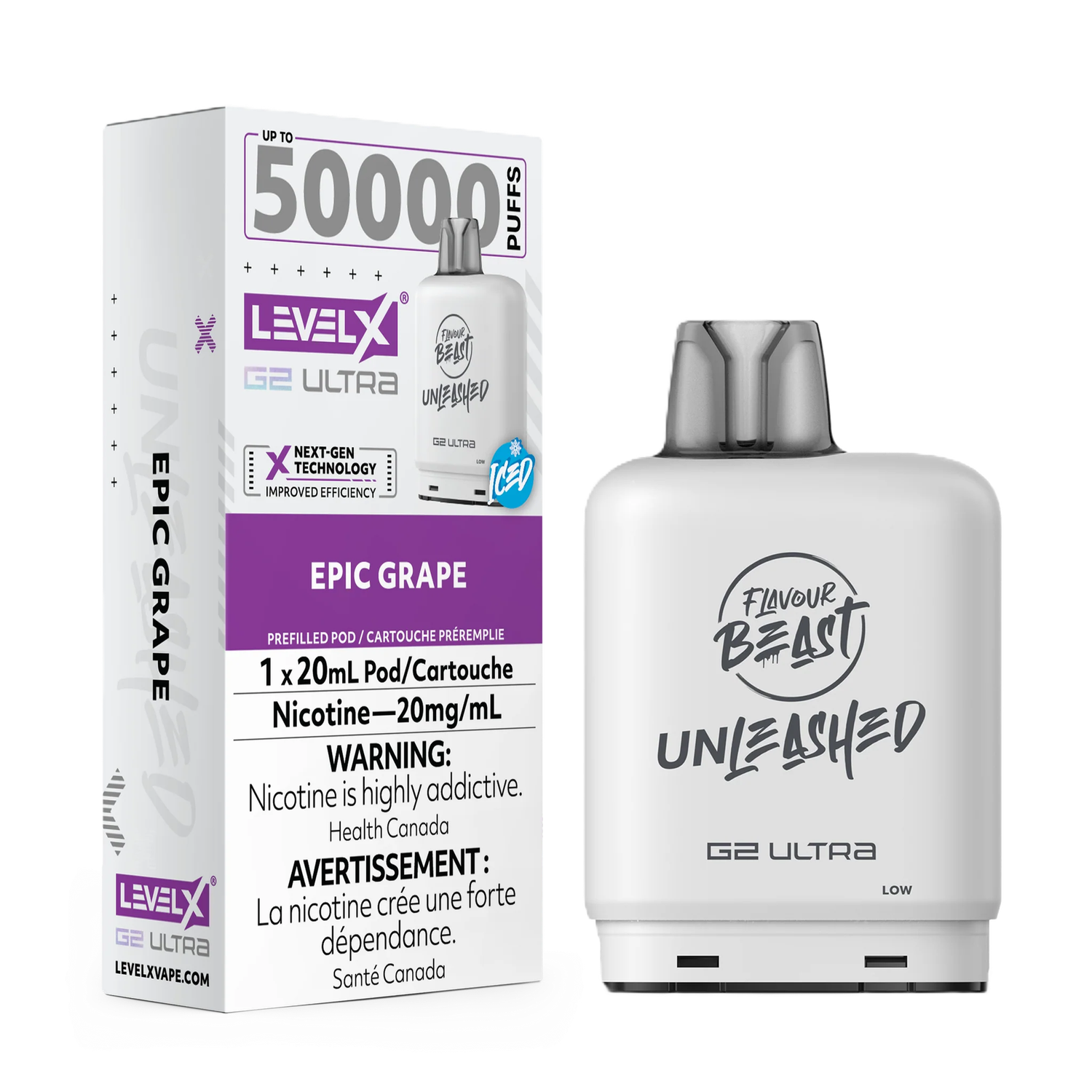Flavour Beast Level X G2 Ultra Unleashed 50K Pod - Epic Grape