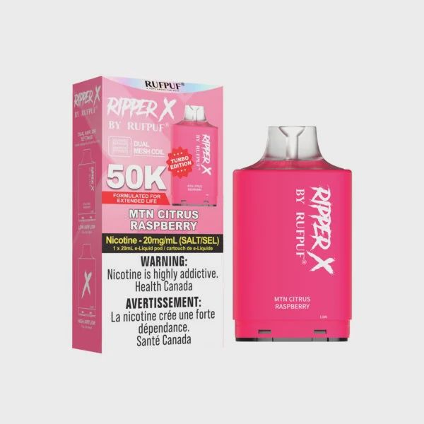 RufPuf Ripper X 50K Pod - MTN Citrus Raspberry