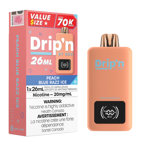 Drip&#39;n 26ML 70K - Peach Blue Razz Ice