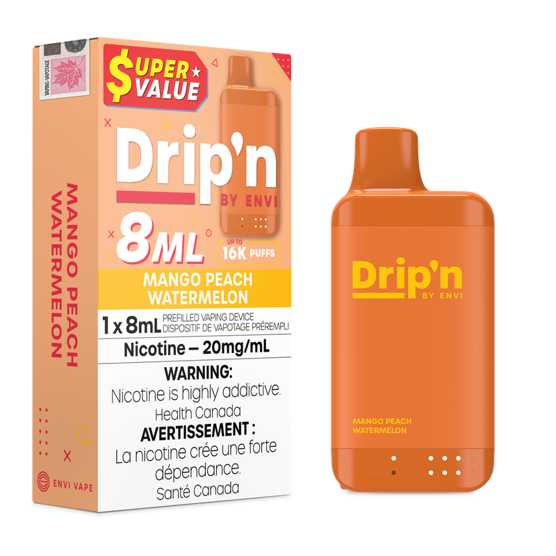Drip&#39;n 8ML 16K - Mango Peach Watermelon
