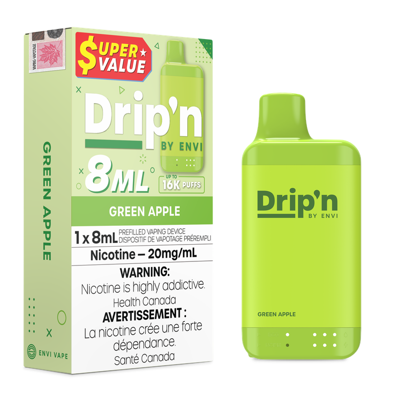Drip&#39;n 8ML 16K - Green Apple