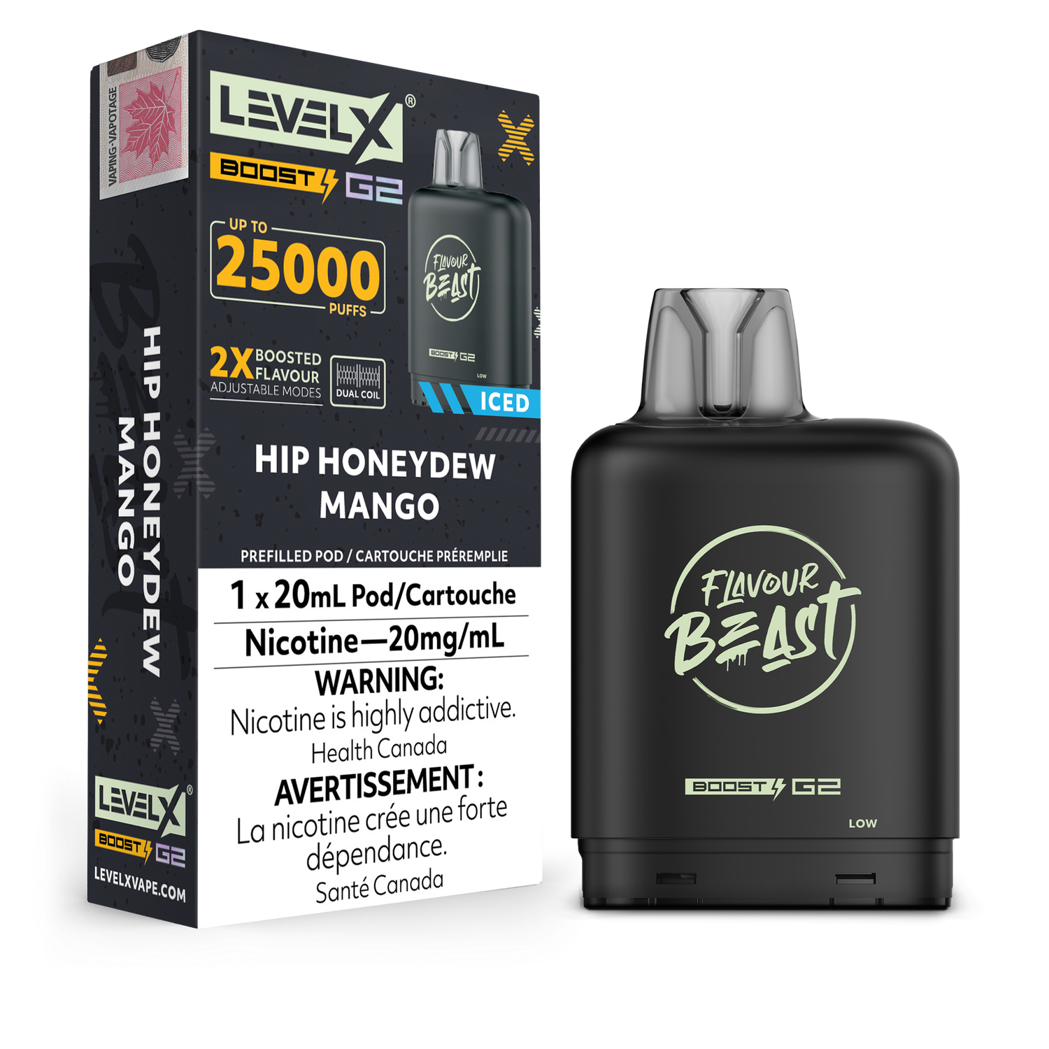 Flavour Beast Level X Boost G2 25K Pod - Hip Honeydew Mango