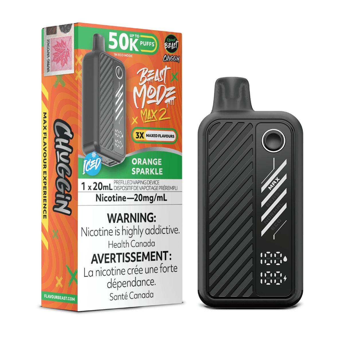 Flavour Beast Beast Mode Max 2 50K - Orange Sparkle